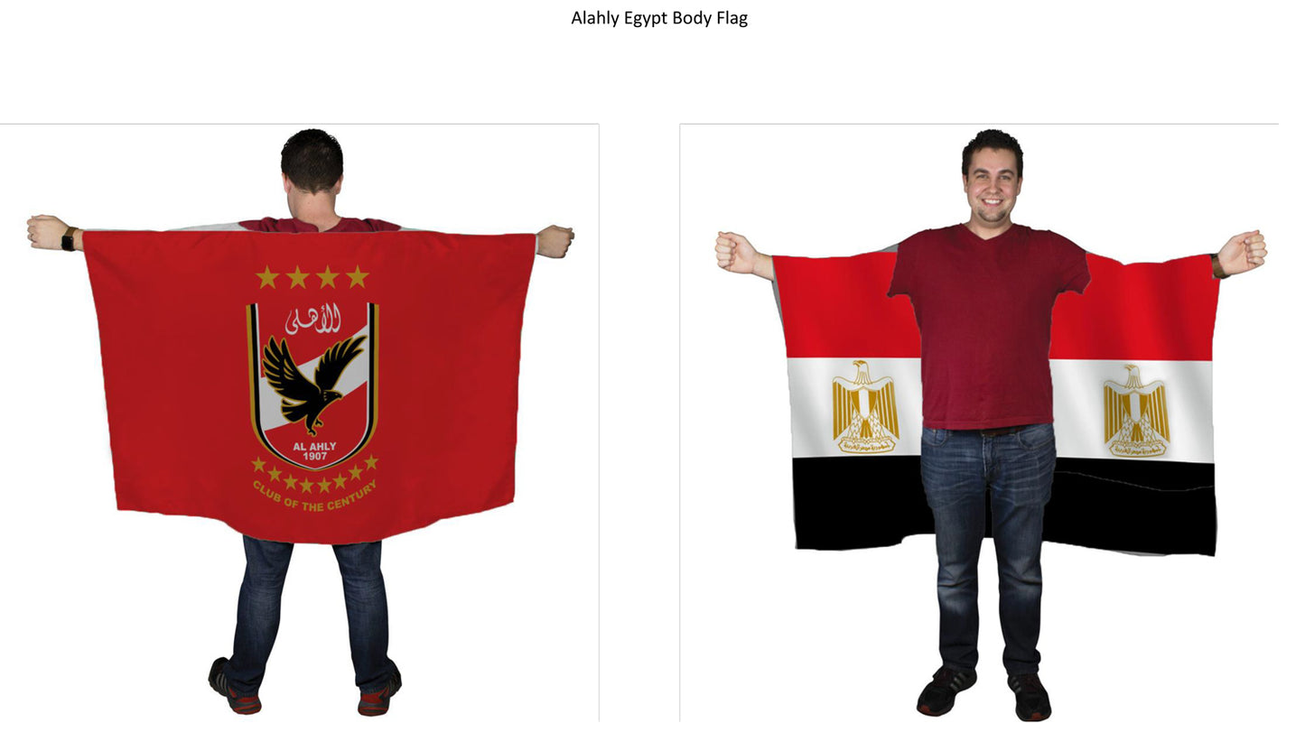 ALAHLY + Egypt Body Flag