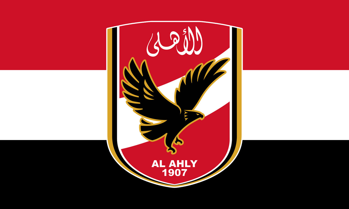 Al Ahly FC and Egypt Flag - Sizes 3ftx5ft (90x150cm) | 2ftx3ft (60x90cm)